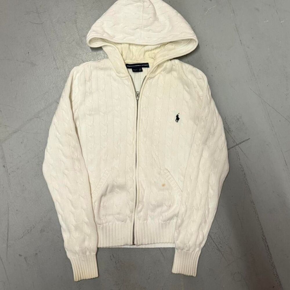 Ralph-lauren Women's White and Cream Hoodie